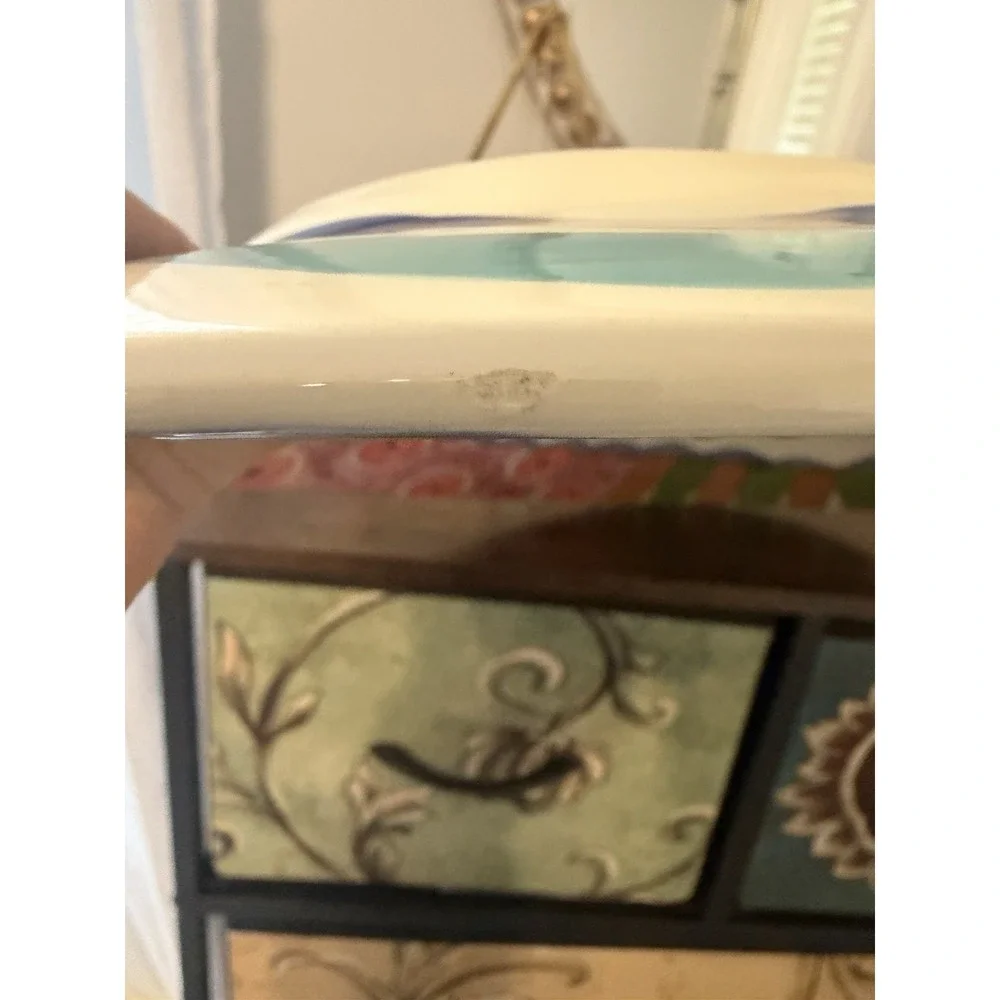 Vicki Carroll Studio Hand Painted Fish Platter 19.5
